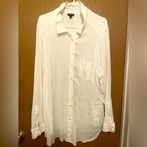 Off white/ivory button down blouse